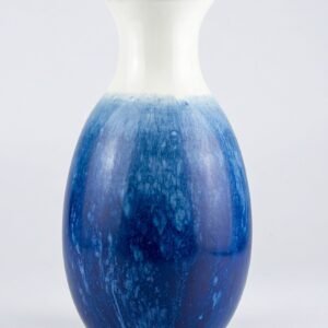 Reactive Blue-Glaze Ceramic Vase