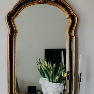 Arched Gold Ornate Wall Mirror