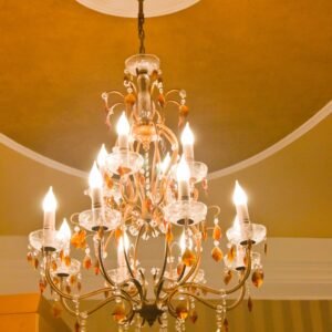 Crystal-Drop Multi-Arm Chandelier