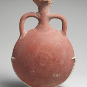 Double-Handled Terracotta Flask Vase