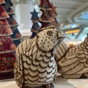 Hand-Carved Wooden Bird Figurine